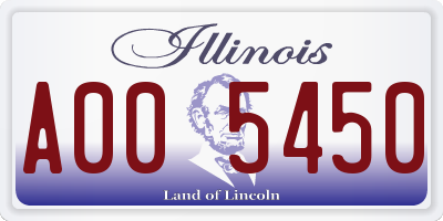 IL license plate A005450