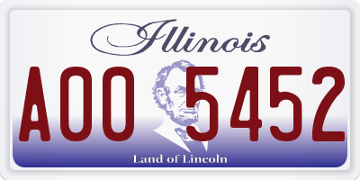 IL license plate A005452