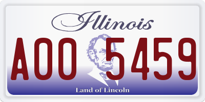 IL license plate A005459