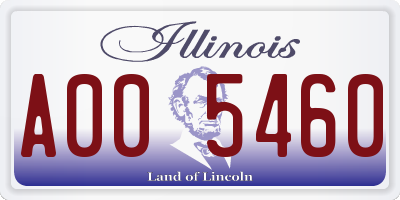 IL license plate A005460