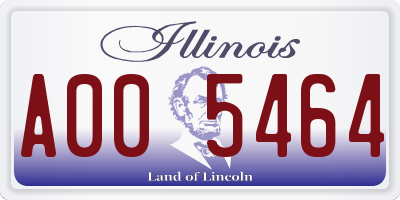 IL license plate A005464