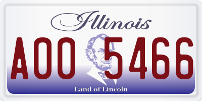 IL license plate A005466