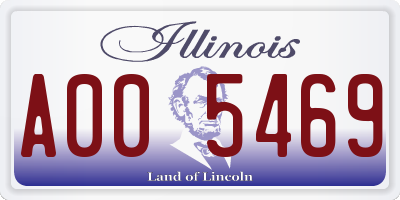 IL license plate A005469