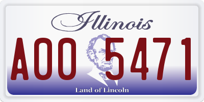 IL license plate A005471
