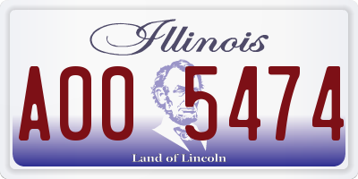 IL license plate A005474