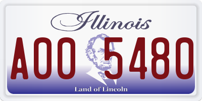 IL license plate A005480