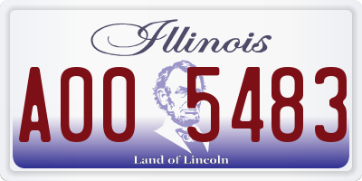 IL license plate A005483