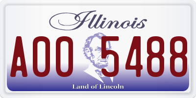 IL license plate A005488