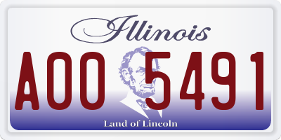 IL license plate A005491