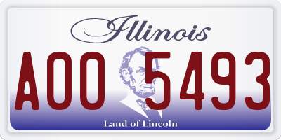 IL license plate A005493