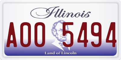 IL license plate A005494