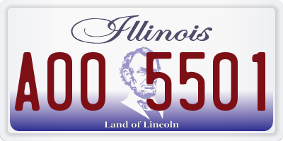 IL license plate A005501