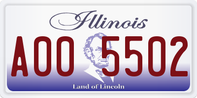 IL license plate A005502