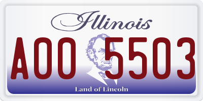 IL license plate A005503