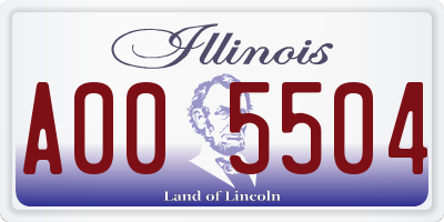 IL license plate A005504