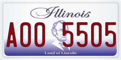 IL license plate A005505