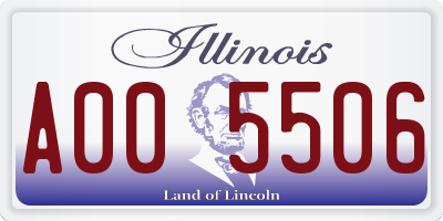 IL license plate A005506