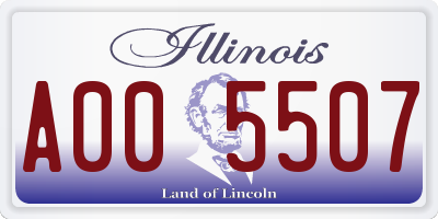 IL license plate A005507