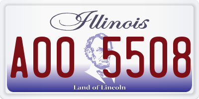 IL license plate A005508