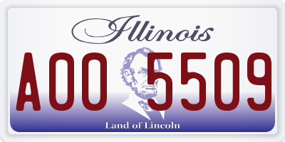 IL license plate A005509