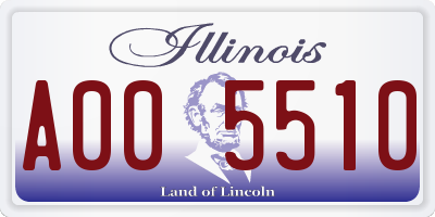 IL license plate A005510