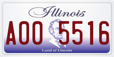 IL license plate A005516