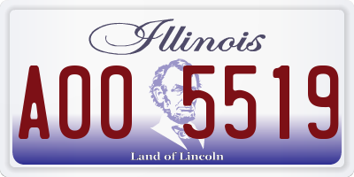 IL license plate A005519