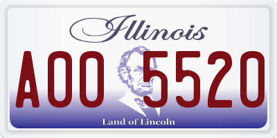 IL license plate A005520