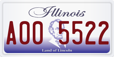 IL license plate A005522