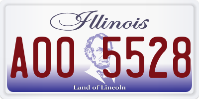 IL license plate A005528