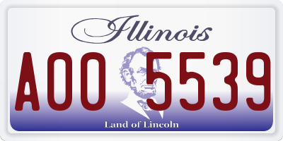 IL license plate A005539