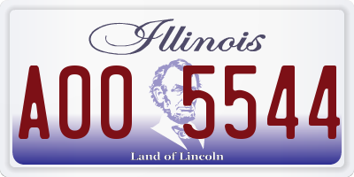 IL license plate A005544