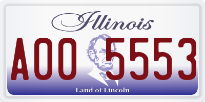 IL license plate A005553