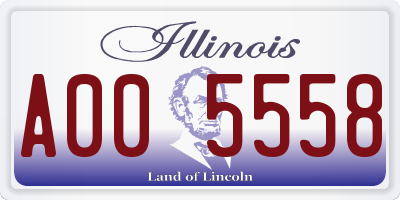 IL license plate A005558