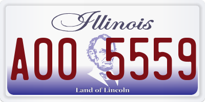 IL license plate A005559