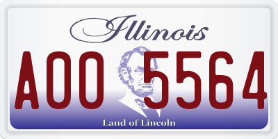 IL license plate A005564