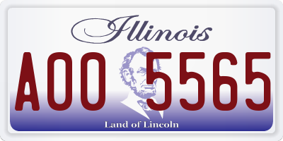 IL license plate A005565