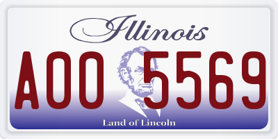 IL license plate A005569