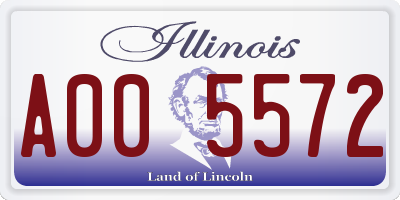 IL license plate A005572