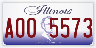 IL license plate A005573