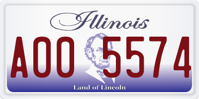 IL license plate A005574