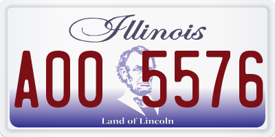 IL license plate A005576