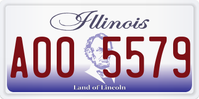 IL license plate A005579