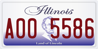 IL license plate A005586