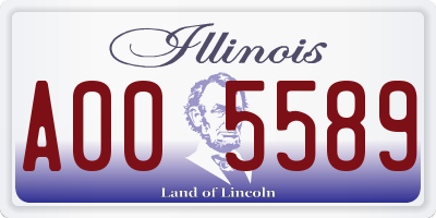 IL license plate A005589