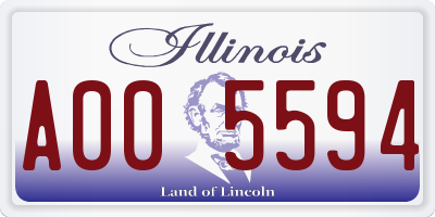 IL license plate A005594