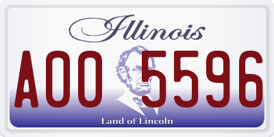 IL license plate A005596