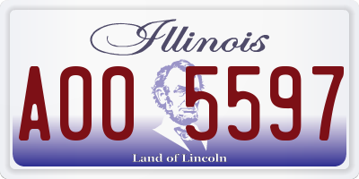 IL license plate A005597