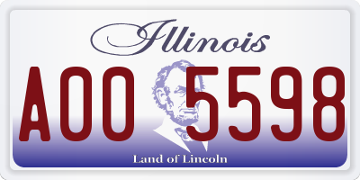 IL license plate A005598