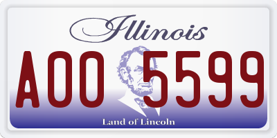 IL license plate A005599